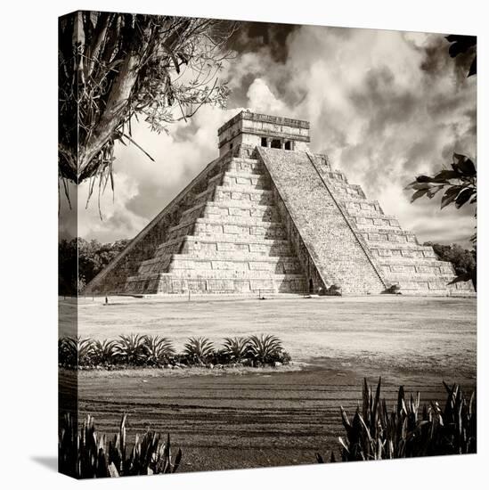 ¡Viva Mexico! Square Collection - El Castillo Pyramid - Chichen Itza XIII-Philippe Hugonnard-Premier Image Canvas