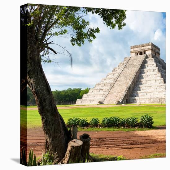 ¡Viva Mexico! Square Collection - El Castillo Pyramid - Chichen Itza XV-Philippe Hugonnard-Premier Image Canvas