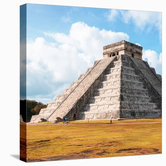 ¡Viva Mexico! Square Collection - El Castillo Pyramid in Chichen Itza IV-Philippe Hugonnard-Premier Image Canvas