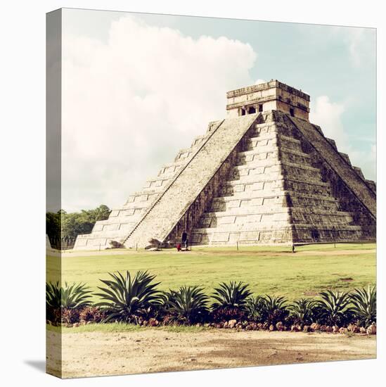 ¡Viva Mexico! Square Collection - El Castillo Pyramid in Chichen Itza VII-Philippe Hugonnard-Premier Image Canvas