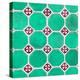 ¡Viva Mexico! Square Collection - Mosaics Coral Green Bricks-Philippe Hugonnard-Premier Image Canvas