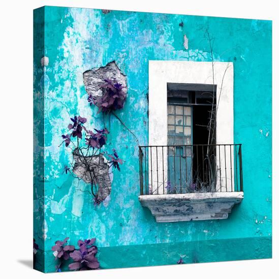 ¡Viva Mexico! Square Collection - Old Turquoise Facade-Philippe Hugonnard-Premier Image Canvas