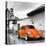 ¡Viva Mexico! Square Collection - Orange VW Beetle Car in San Cristobal de Las Casas-Philippe Hugonnard-Premier Image Canvas