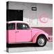 ¡Viva Mexico! Square Collection - Pink VW Beetle Car & Peace Symbol-Philippe Hugonnard-Premier Image Canvas