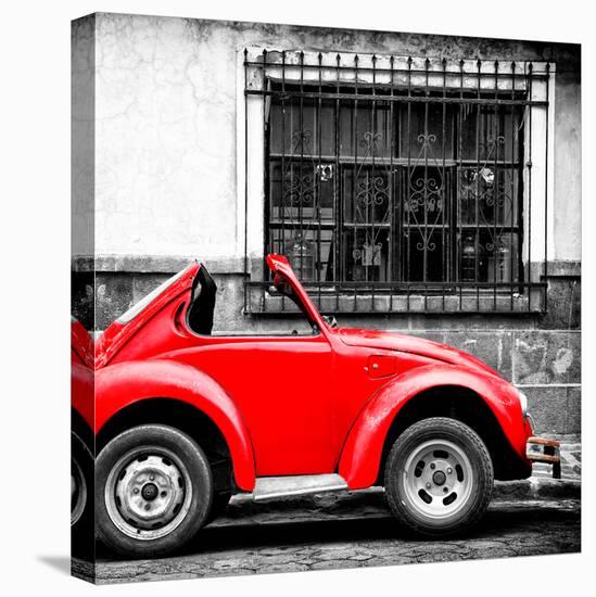 ¡Viva Mexico! Square Collection - Small Red VW Beetle Car-Philippe Hugonnard-Premier Image Canvas