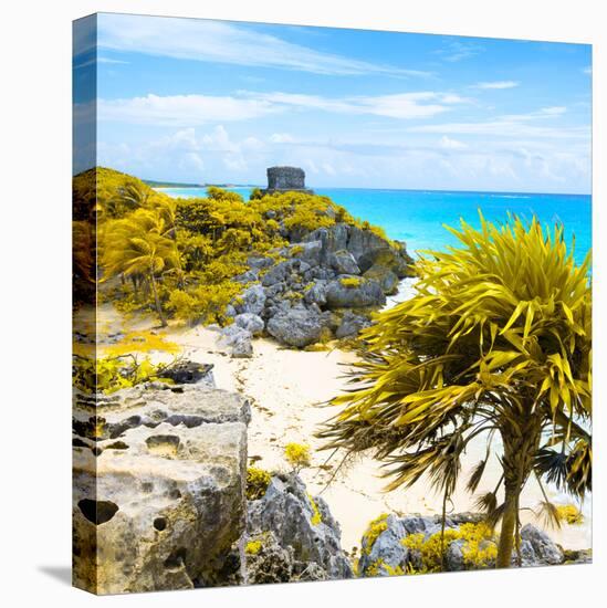 ¡Viva Mexico! Square Collection - Tulum Ruins along Caribbean Coastline II-Philippe Hugonnard-Premier Image Canvas