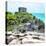 ¡Viva Mexico! Square Collection - Tulum Ruins along Caribbean Coastline with Iguana III-Philippe Hugonnard-Premier Image Canvas