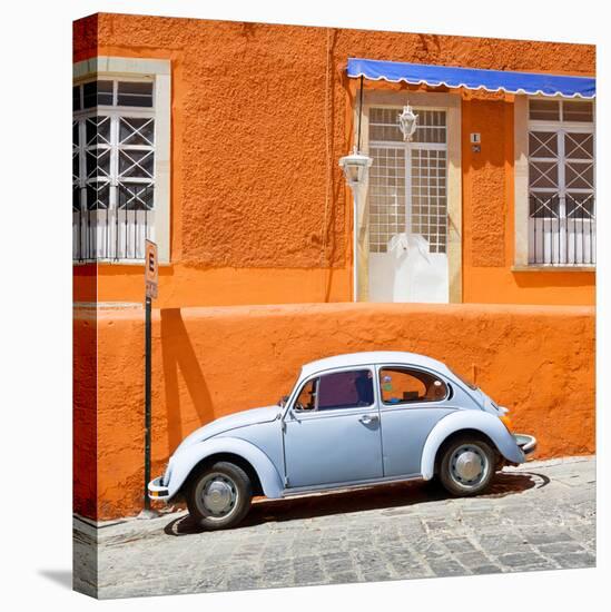 ¡Viva Mexico! Square Collection - VW Beetle Car and Orange Wall-Philippe Hugonnard-Premier Image Canvas