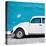 ¡Viva Mexico! Square Collection - White VW Beetle Car & Blue Wall-Philippe Hugonnard-Premier Image Canvas