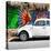 ¡Viva Mexico! Square Collection - White VW Beetle Car in Cancun-Philippe Hugonnard-Premier Image Canvas