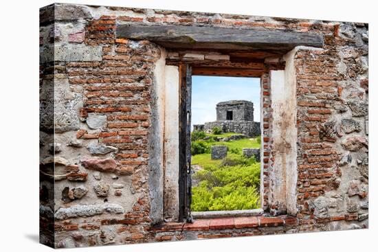 ¡Viva Mexico! Window View - Ancient Mayan Fortress in Tulum-Philippe Hugonnard-Premier Image Canvas