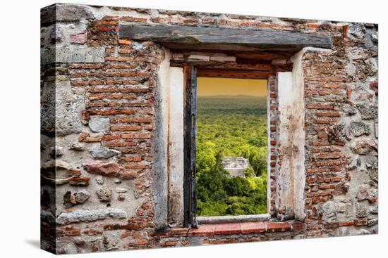 ¡Viva Mexico! Window View - Calakmul in the Mexican Jungle at Sunset-Philippe Hugonnard-Premier Image Canvas
