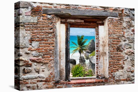 ?Viva Mexico! Window View - Caribbean Coastline in Tulum-Philippe Hugonnard-Premier Image Canvas