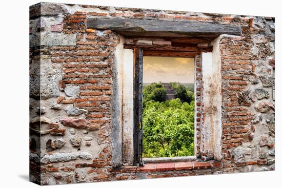 ¡Viva Mexico! Window View - Ruins of the ancient Mayan City of Calakmul-Philippe Hugonnard-Premier Image Canvas