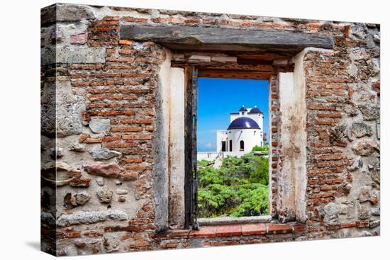 ¡Viva Mexico! Window View - White House in Isla Mujeres-Philippe Hugonnard-Premier Image Canvas