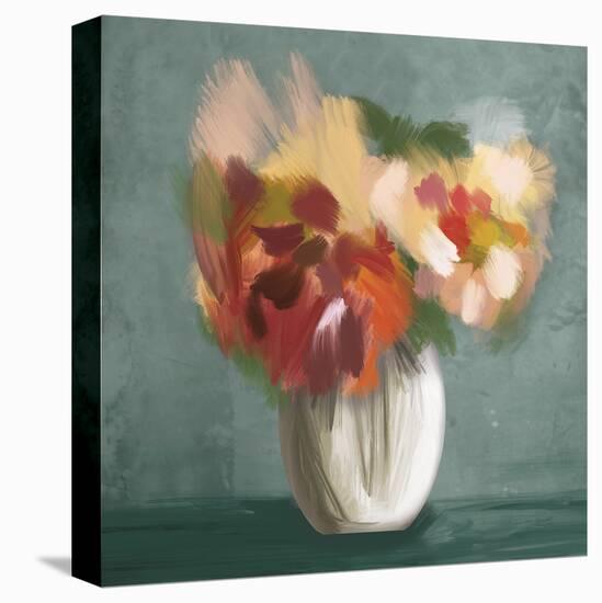Vivid Blooms - Brushstroke-Aria Ellis-Stretched Canvas