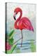Vivid Flamingo I-Chariklia Zarris-Stretched Canvas
