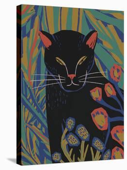 Vivid Jungle - Panther' Stretched Canvas Print - Chloe Watts | Art.com
