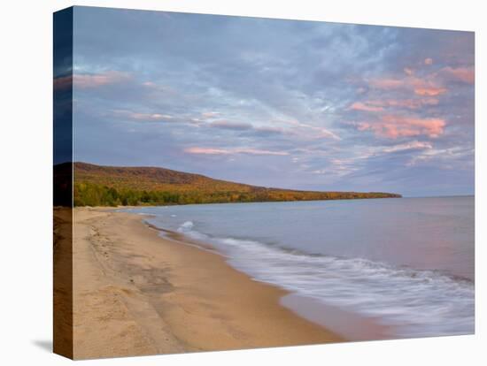 Vivid sunrise over Lake Superior at Porcupine Mountains State Park, Michigan, USA-Chuck Haney-Premier Image Canvas