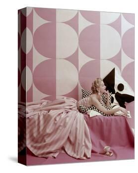 Vogue - April 1952-Richard Rutledge-Stretched Canvas