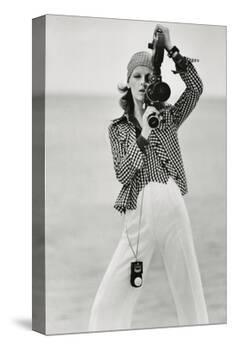 Vogue - April 1972 - Woman with a Film Camera-Gianni Penati-Stretched Canvas