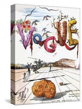 Vogue Cover - April 1944 - Dali's Surealist Vogue-Salvador Dalí-Stretched Canvas