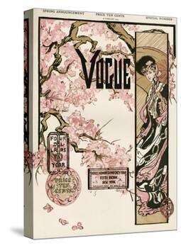 Vogue Cover - February 1905-null-Stretched Canvas