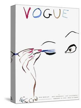 Vogue Cover - February 1935 - All Dolled Up-Carl "Eric" Erickson-Stretched Canvas