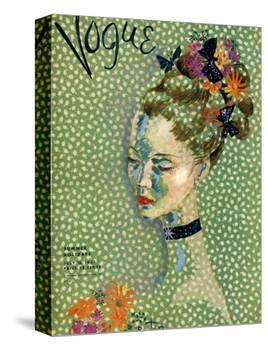 Vogue Cover - July 1935-Cecil Beaton-Stretched Canvas