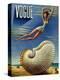 Vogue Cover - July 1937 - Surreal Shell-Miguel Covarrubias-Stretched Canvas