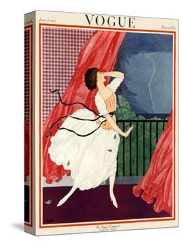 Vogue Cover - June 1921-George Wolfe Plank-Stretched Canvas