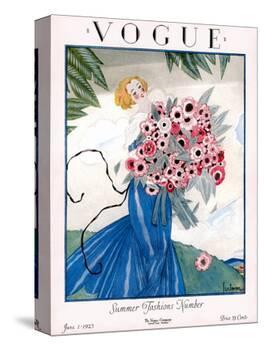 Vogue Cover - June 1923-Georges Lepape-Stretched Canvas