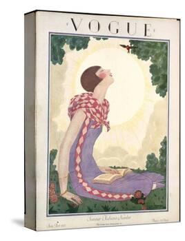 Vogue Cover - June 1925-Georges Lepape-Stretched Canvas