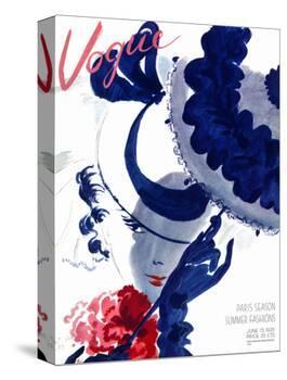 Vogue Cover - June 1935 - Paris Parasol-Jean Pagès-Stretched Canvas