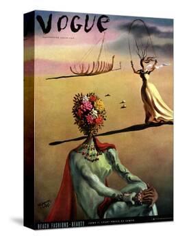 Vogue Cover - June 1939 - Dali's Dreams-Salvador Dalí-Stretched Canvas