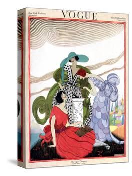 Vogue Cover - March 1921-Helen Dryden-Stretched Canvas