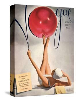 Vogue Cover - May 1941 - Having a Ball-Horst P. Horst-Stretched Canvas