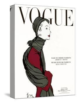 Vogue Cover - October 1948-Carl "Eric" Erickson-Stretched Canvas