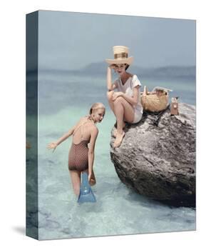 Vogue - January 1957 - Picnic Rock-Richard Rutledge-Stretched Canvas