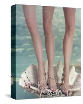 Vogue - July 1954 - Three Legs in a Half-Shell-John Rawlings-Stretched Canvas