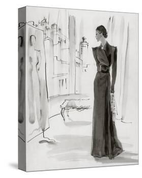 Vogue - November 1936-René Bouét-Willaumez-Stretched Canvas