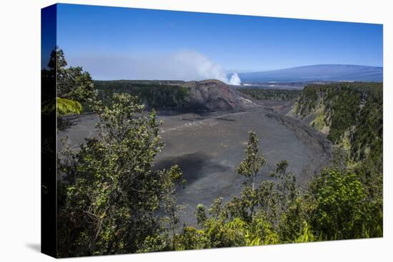 Volcanic Crater before the Smoking Kilauea Summit Lava Lake in the Hawaii Volcanoes National Park-Michael Runkel-Premier Image Canvas