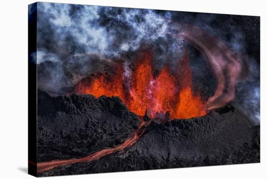 Volcano Eruption at the Holuhraun Fissure near Bardarbunga Volcano, Iceland-Arctic-Images-Premier Image Canvas