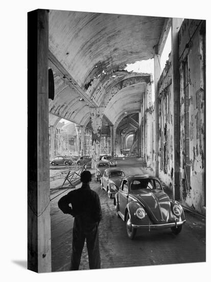 Volkswagons Rolling Off the Assembly Line-Walter Sanders-Premier Image Canvas