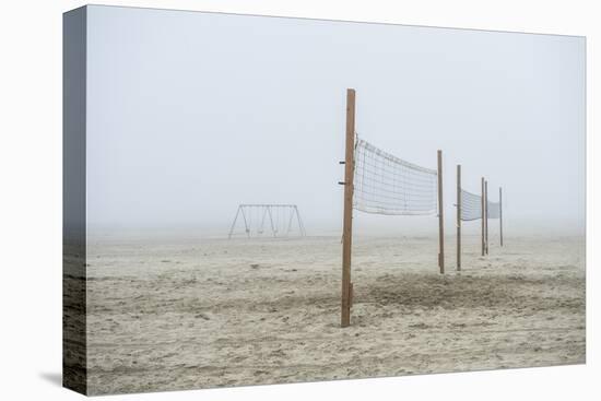 Volleyball nets on the beach, Cannon Beach, Oregon, USA-Panoramic Images-Premier Image Canvas