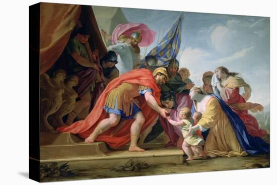 Volumnie and Véturie in Front of Coriolan, C1638-1639-Eustache Le Sueur-Premier Image Canvas