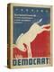 Vote Democrat (Donkey)-Anderson Design Group-Stretched Canvas