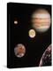 Voyager Mosaic of Jupiter & Its 4 Galilean Moons-null-Premier Image Canvas