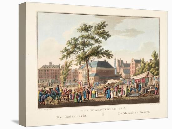 Vue D'Amsterdam No.15. De Botermarkt. Le Marché Au Beurre, 1825-Cornelis de Kruyff-Premier Image Canvas