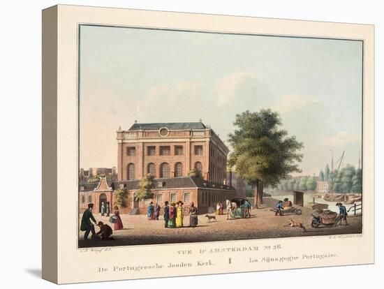 Vue D'Amsterdam No.26. De Portugeesche Jooden Kerk. La Sijnagogue Portugaise, 1825-Cornelis de Kruyff-Premier Image Canvas